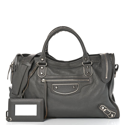 Balenciaga Chevre Silver Metallic Edge Hardware City Gris Acier 3 of 16