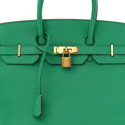Hermes Taurillon Clemence Birkin 35 Menthe 8 of 12