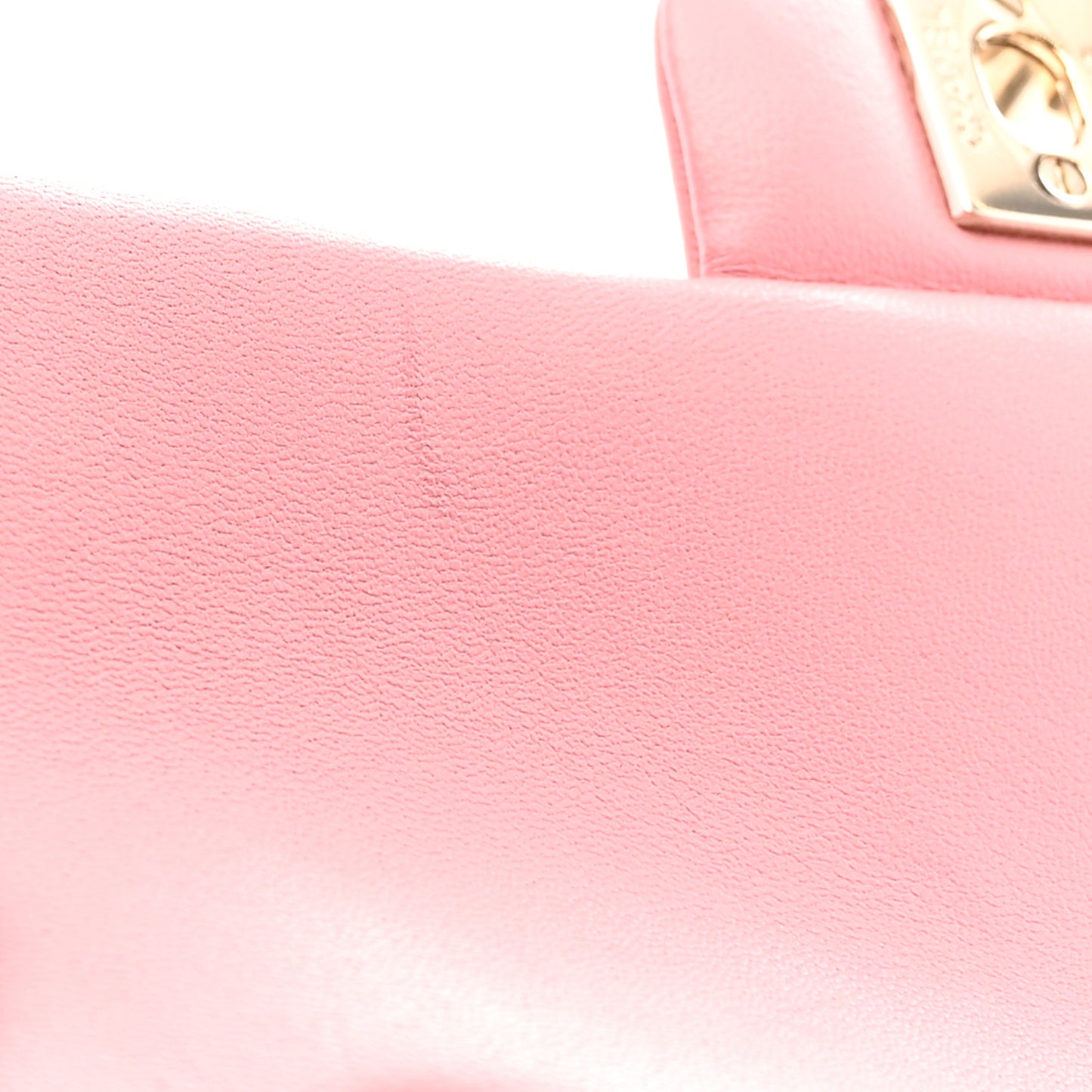 Lambskin Quilted Mini Rectangular Flap Pink
