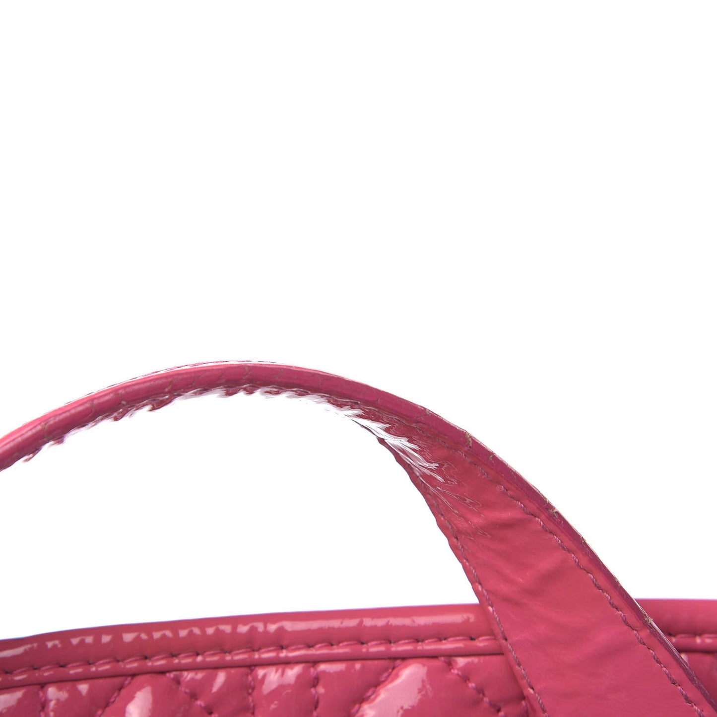Patent Cannage Dior Soft Vertical Shopping Tote Pink
