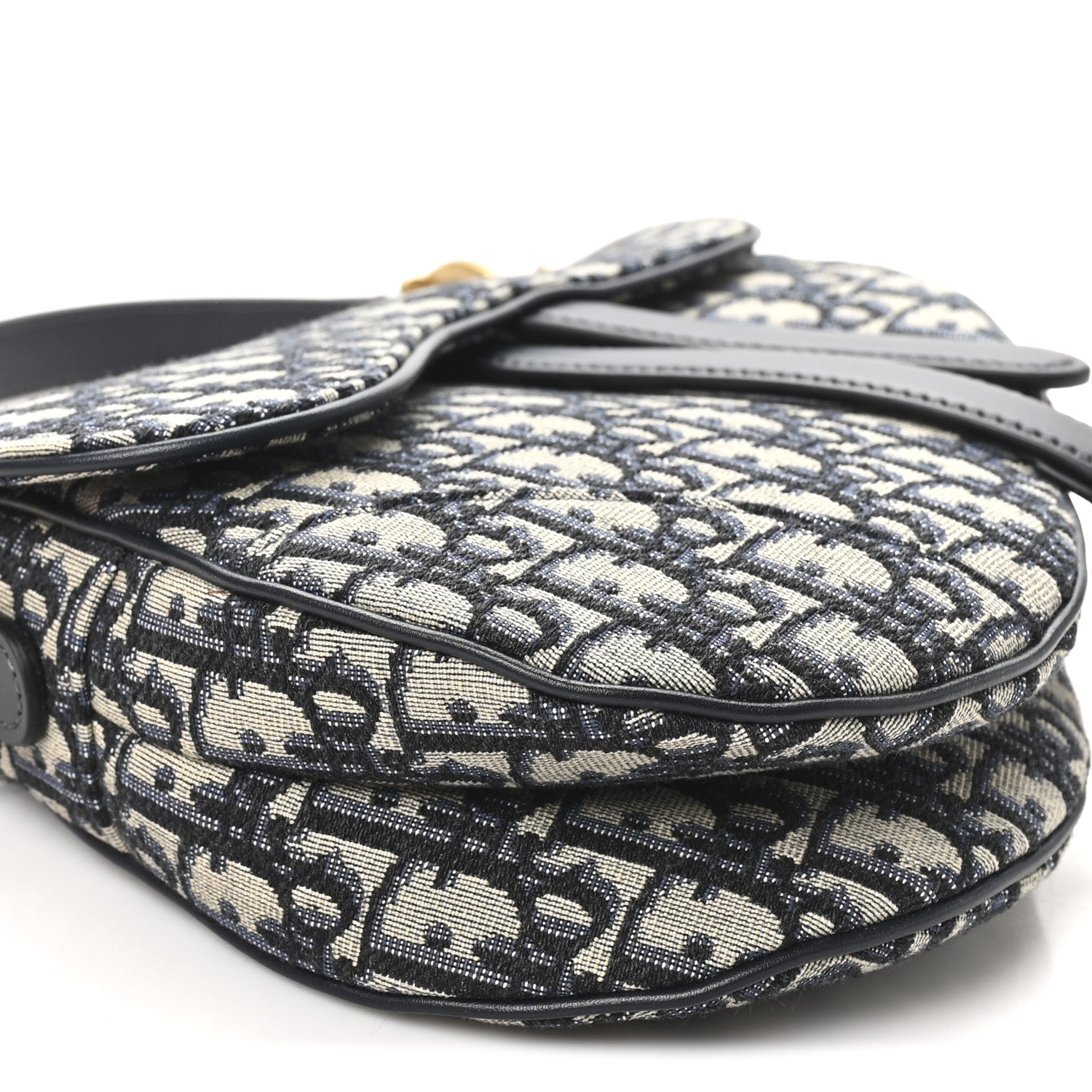 Christian Dior Oblique Saddle Bag Blue 9 of 12