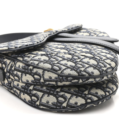 Christian Dior Oblique Saddle Bag Blue 9 of 12