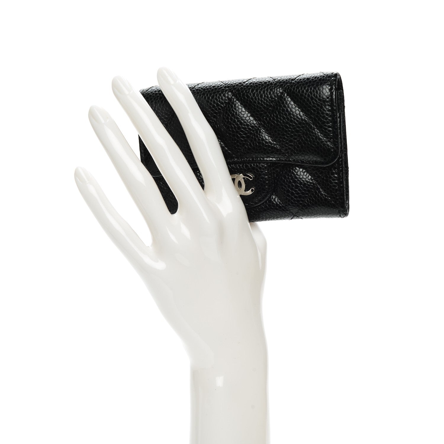 Chanel Caviar Quilted Flap Card Holder Black 2 of 7