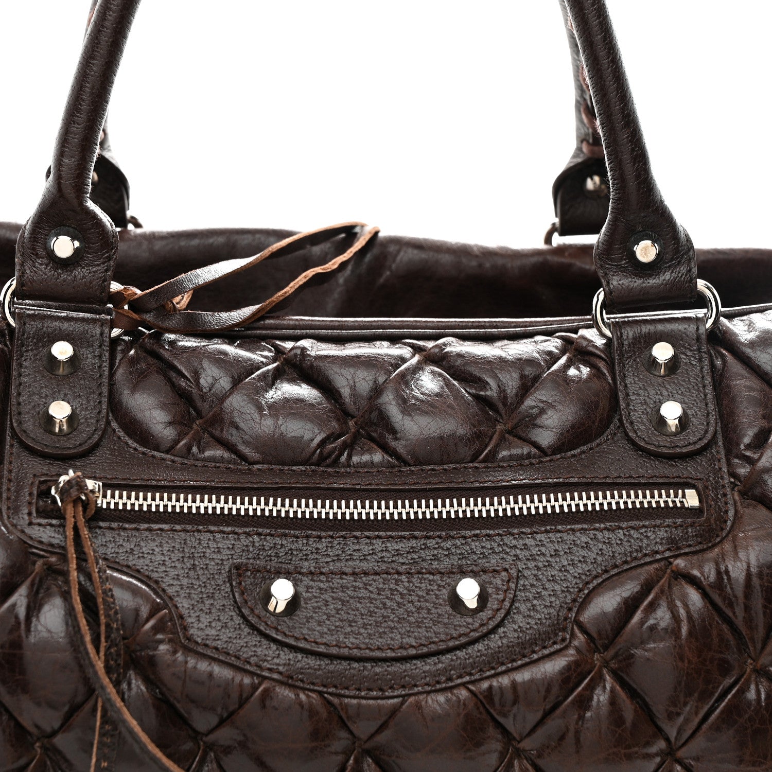 Balenciaga Chevre Quilted Matelasse MM Sienna 16 of 23