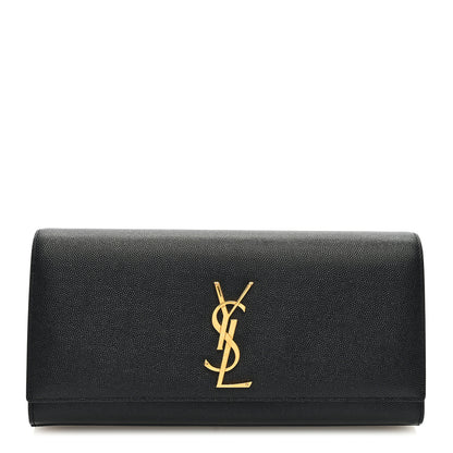 Saint Laurent Grain De Poudre Monogram Cassandre Clutch Black 1 of 6