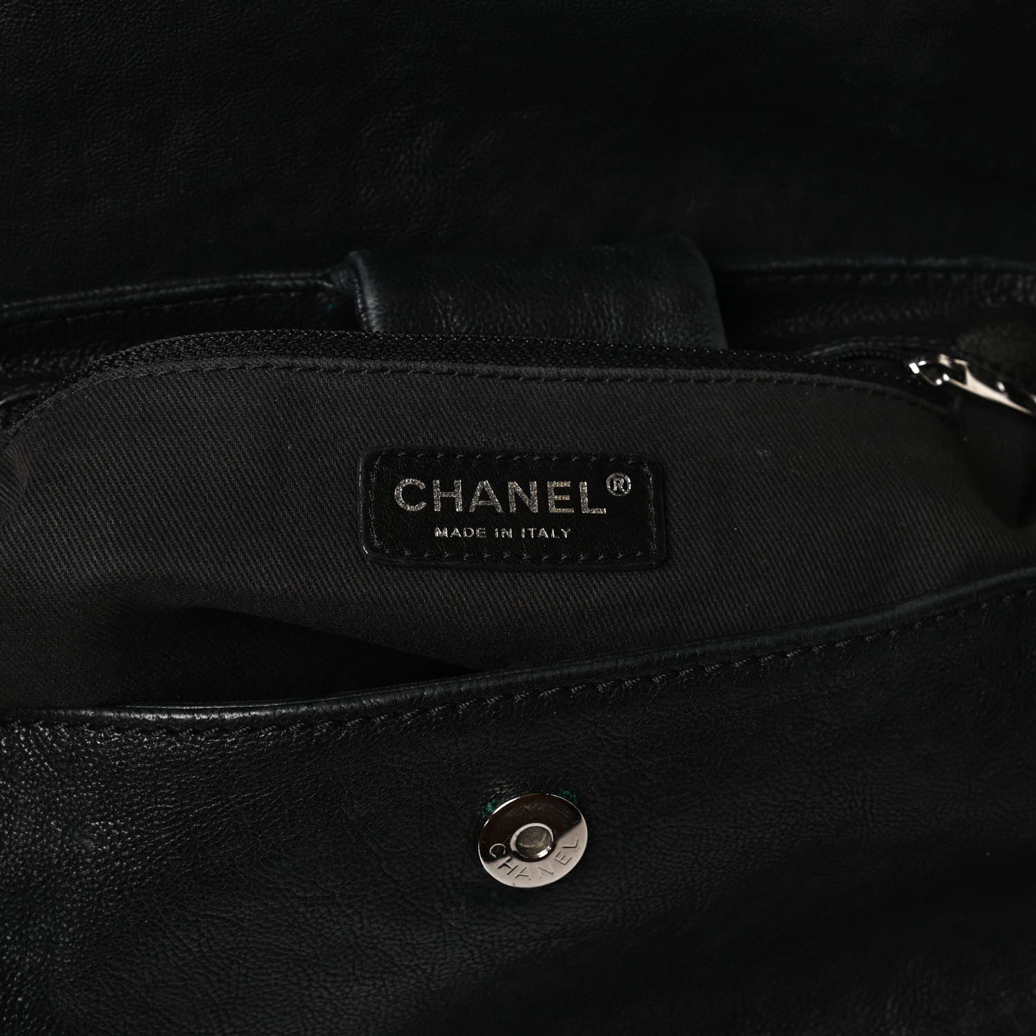 Chanel Calfskin Diamond Stitch Accordion Flap Black 6 of 12