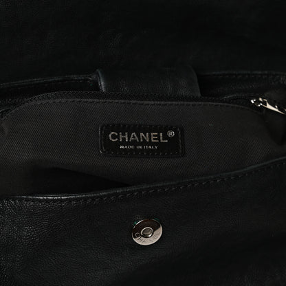 Chanel Calfskin Diamond Stitch Accordion Flap Black 6 of 12