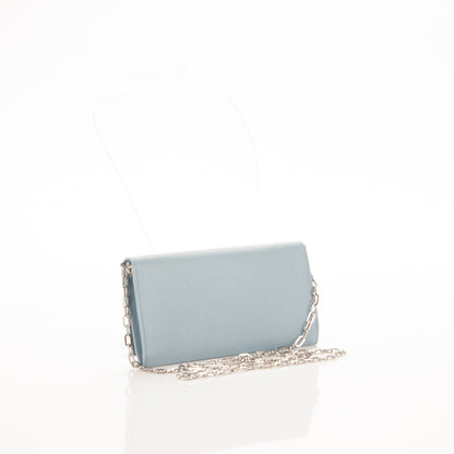 Prada Saffiano Metal Bar Chain Wallet Astrale 5 of 7