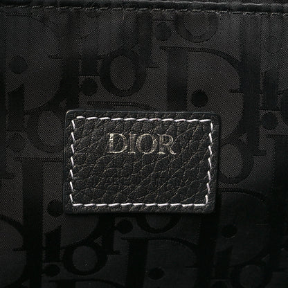 Christian Dior Grained Calfskin Saddle Soft Bag Black 6 of 9
