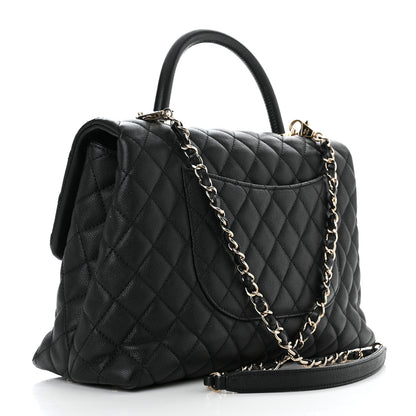 Chanel Caviar Quilted Medium Coco Handle Flap Black 3 of 11