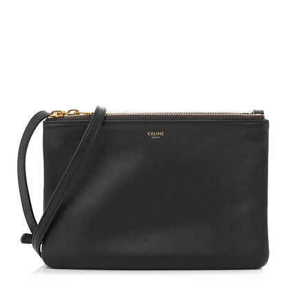Celine Lambskin Small Trio Crossbody Bag Anthracite 1 of 13