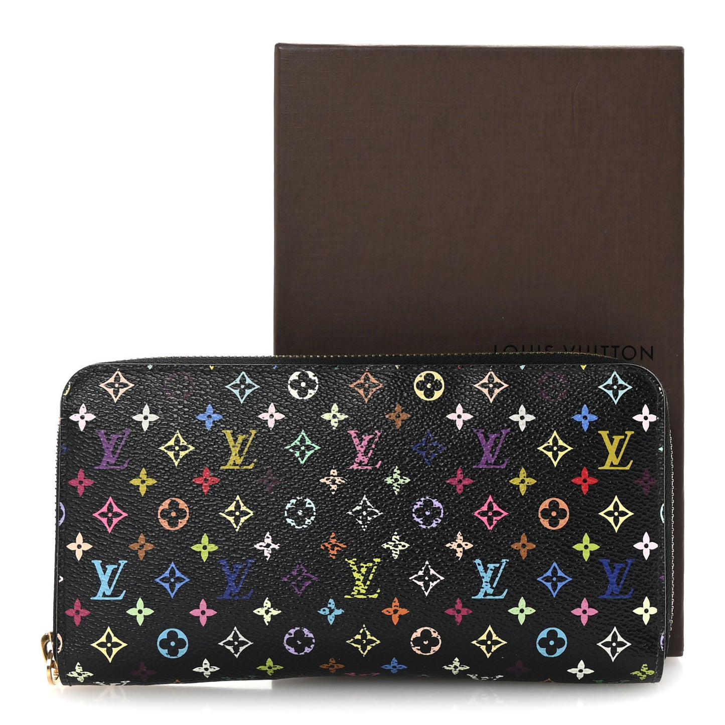 Monogram Multicolor Zippy Wallet Black Violet