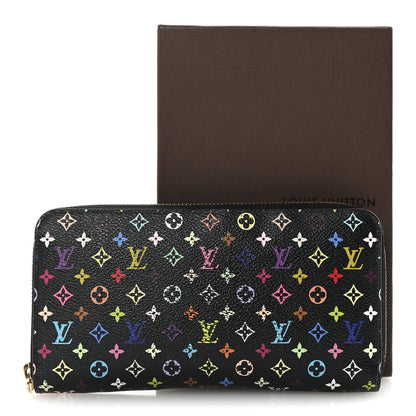 Louis Vuitton Monogram Multicolor Zippy Wallet Black Violet 7 of 7