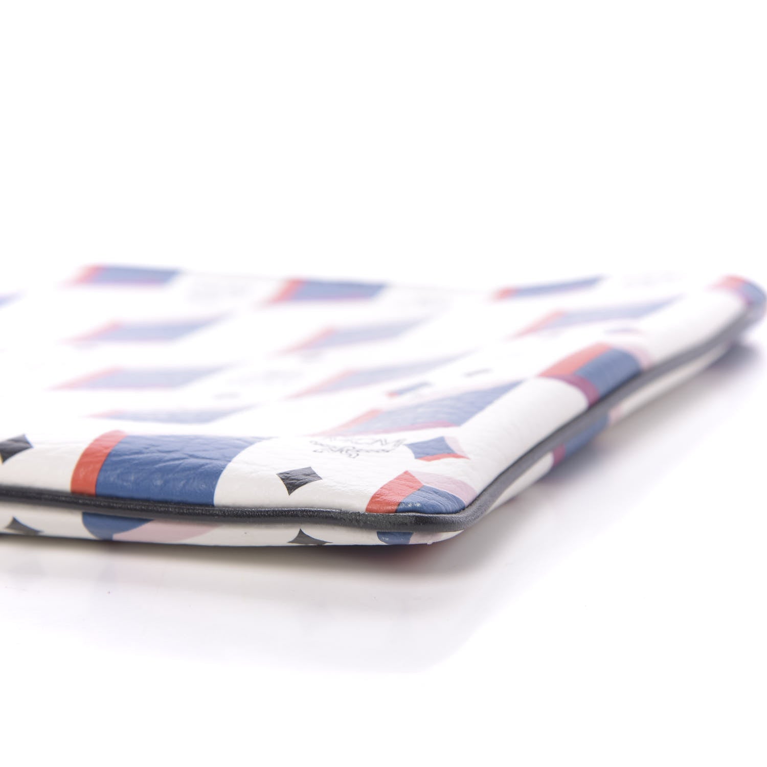 MCM Visetos Diamond Printed Zip Pouch White 9 of 12