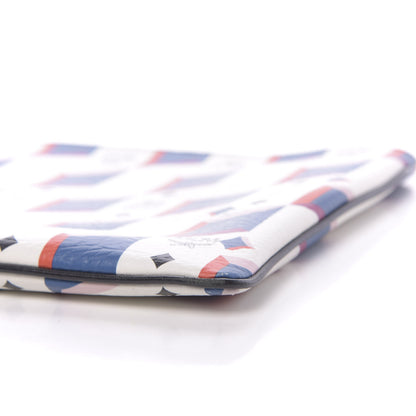 MCM Visetos Diamond Printed Zip Pouch White 9 of 12