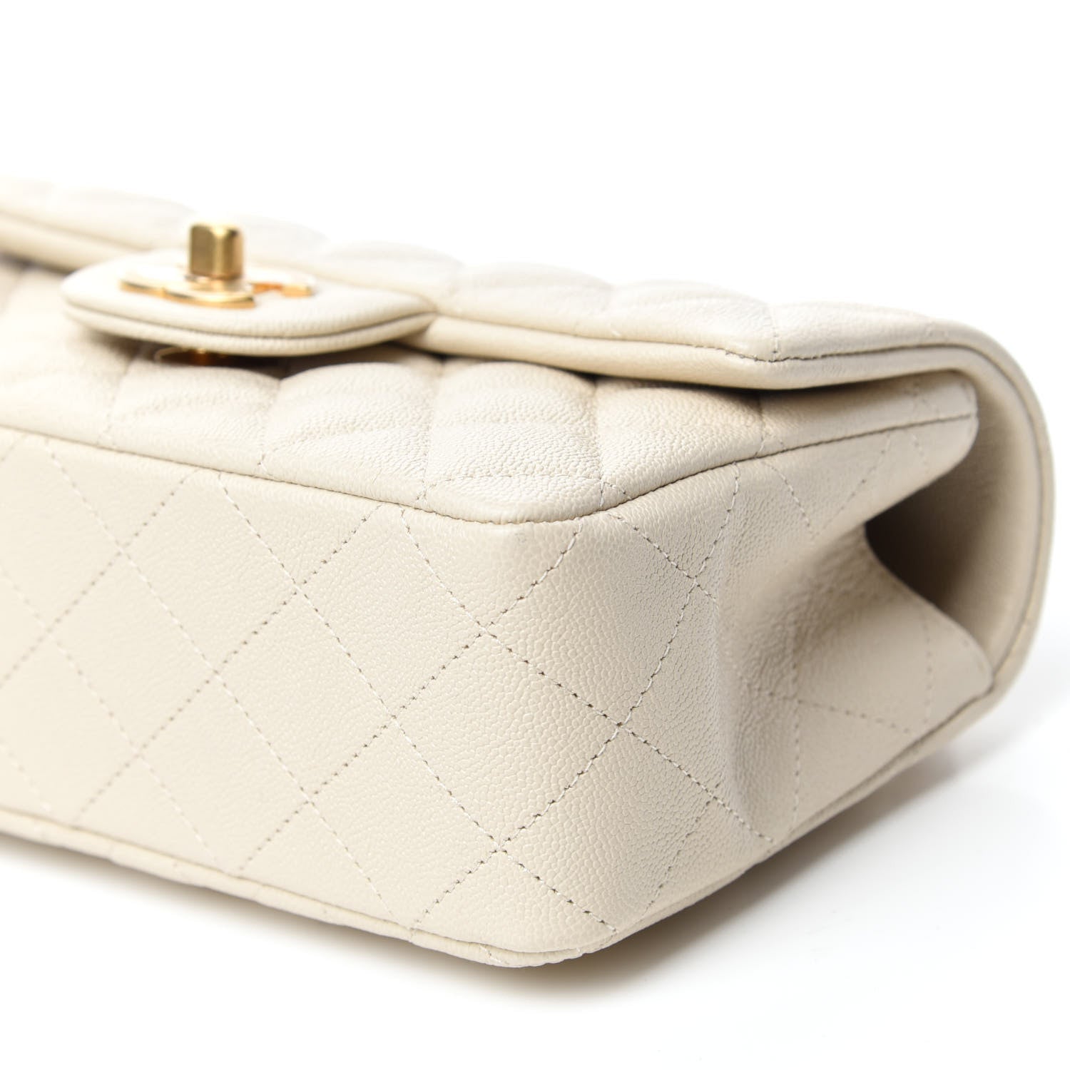 Chanel Caviar Quilted Mini Top Handle Rectangular Flap Beige 7 of 11