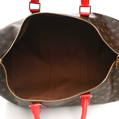 Louis Vuitton Calfskin Monogram Keepall Bandouliere 50 Coquelicot 5 of 13