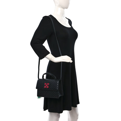Off-White Calfskin Diagonal Quilted Jitney 1.4 Shoulder Bag Black 2 of 9