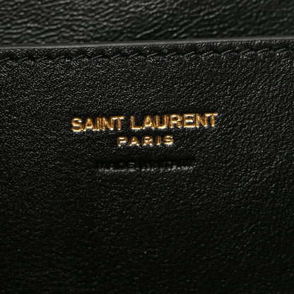 Saint Laurent Suede Large Cassandre Envelope Pouch Golden Leaf 6 of 8
