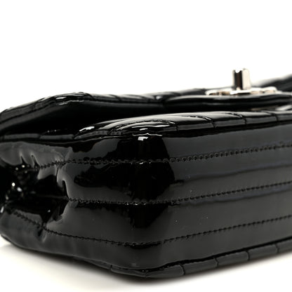 Chanel Patent Calfskin Chevron Quilted Extra Mini Flap Black 10 of 12
