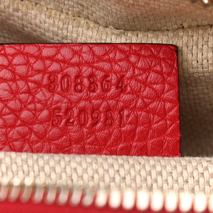 Gucci Pebbled Calfskin Small Soho Disco Bag Tabasco Red 7 of 11