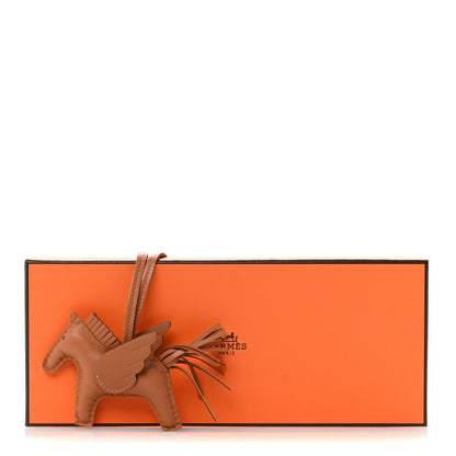 Hermes Milo Lambskin Swift Grigri Rodeo Pegase Horse Bag Charm PM Gold 5 of 5