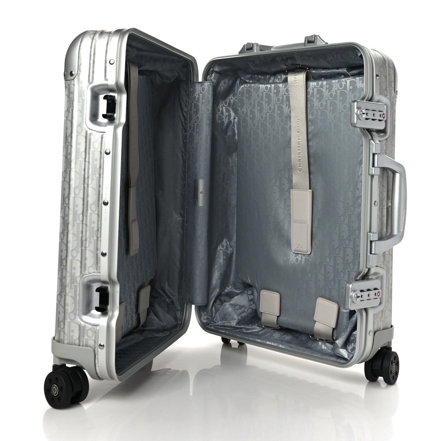 Christian Dior X RIMOWA Aluminum Gradient Cabin Luggage Silver 4 of 8