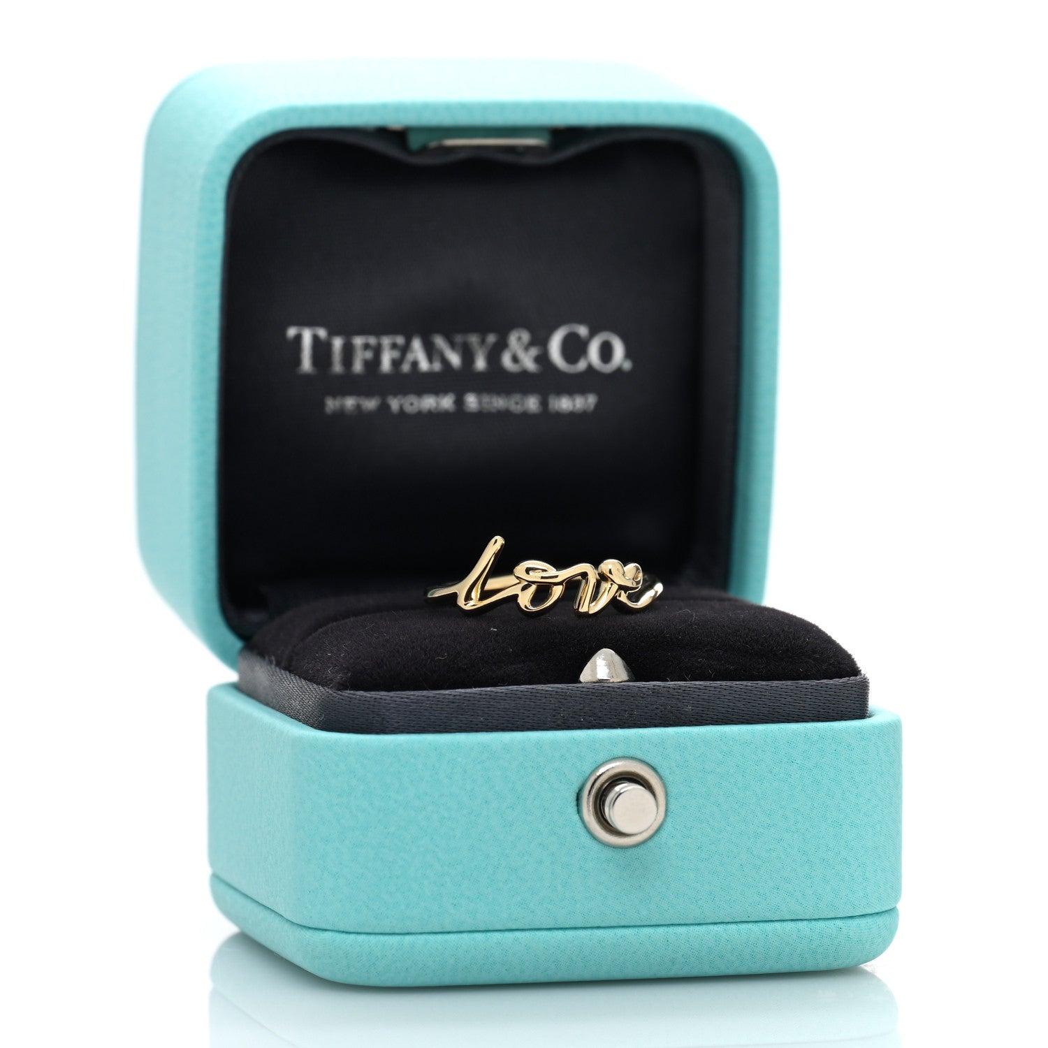 Tiffany 18K Yellow Gold Mini Paloma's Graffiti Love Ring 48 4.5 3 of 4