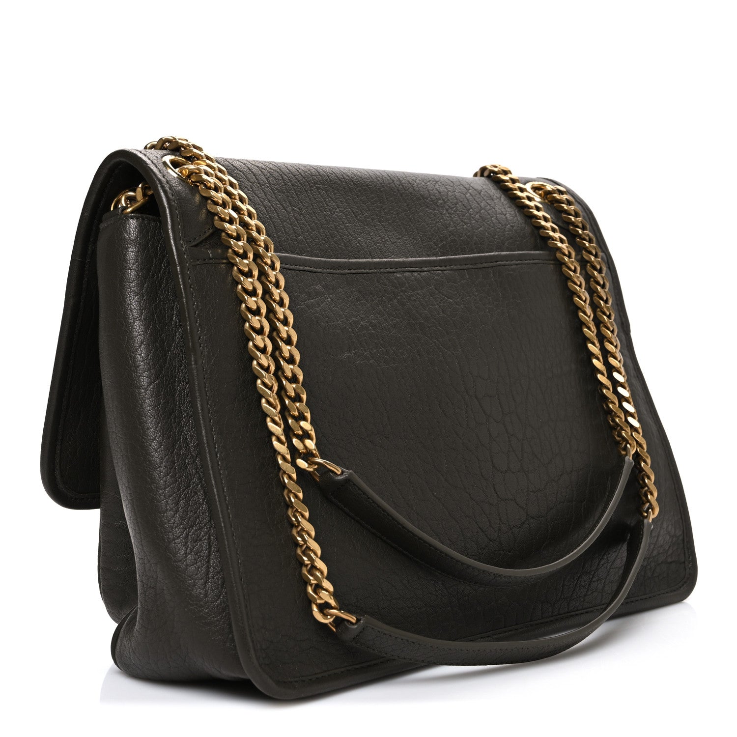 Saint Laurent Grained Lambskin Monogram Large Niki Chain Satchel