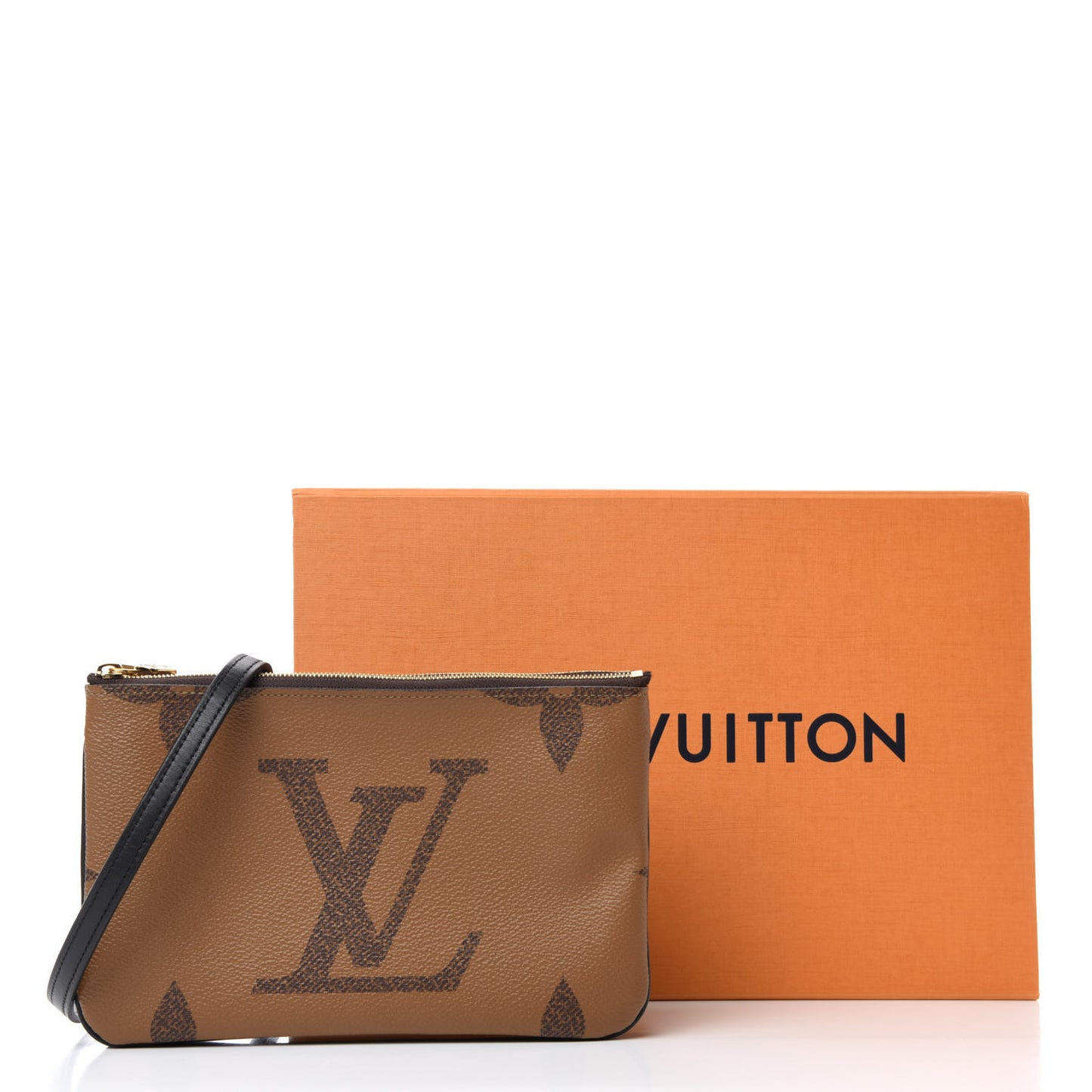 Reverse Monogram Giant Double Zip Pochette