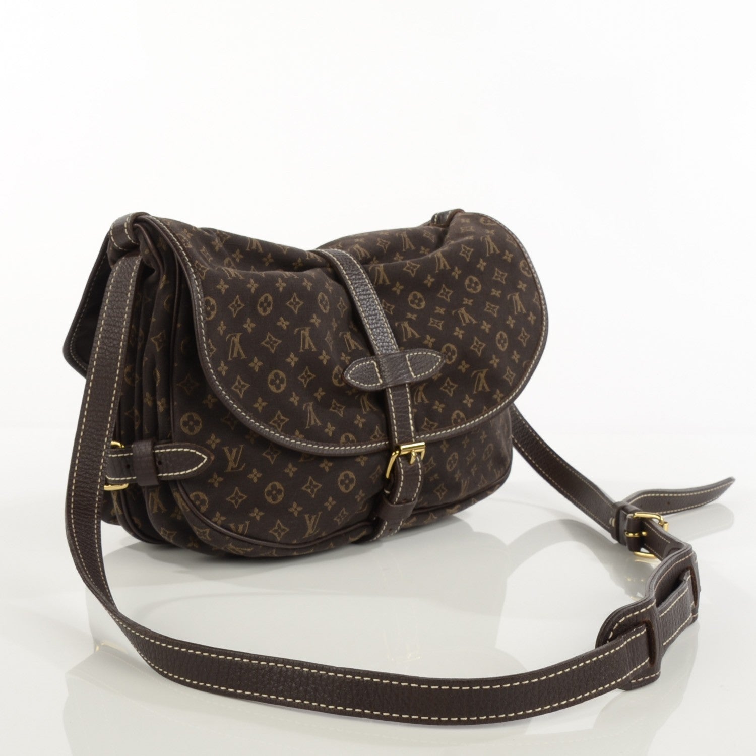 Louis Vuitton Monogram Mini Lin Saumur Ebene 3 of 7