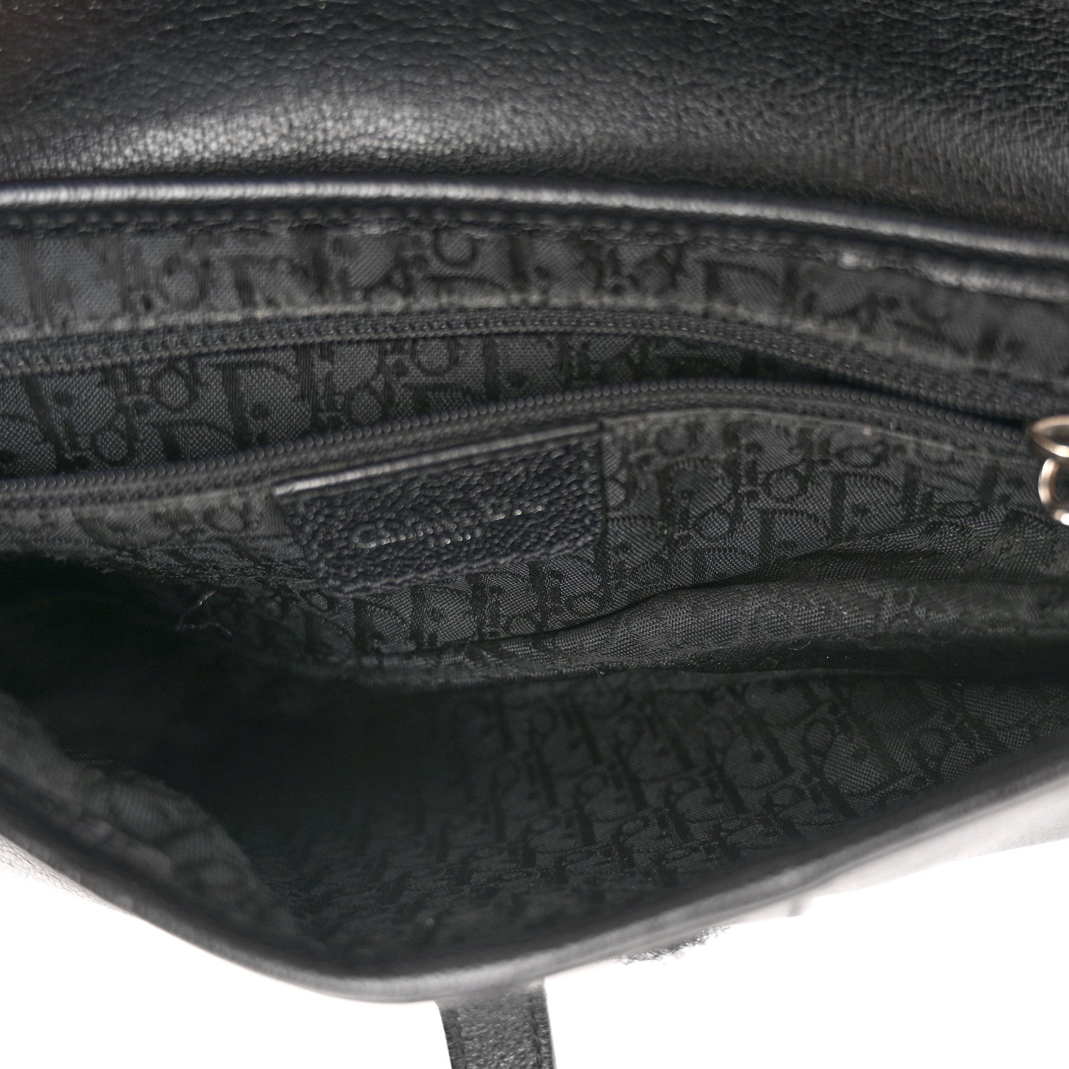 Christian Dior Shiny Goatskin Saddle Bag Black 5 of 13
