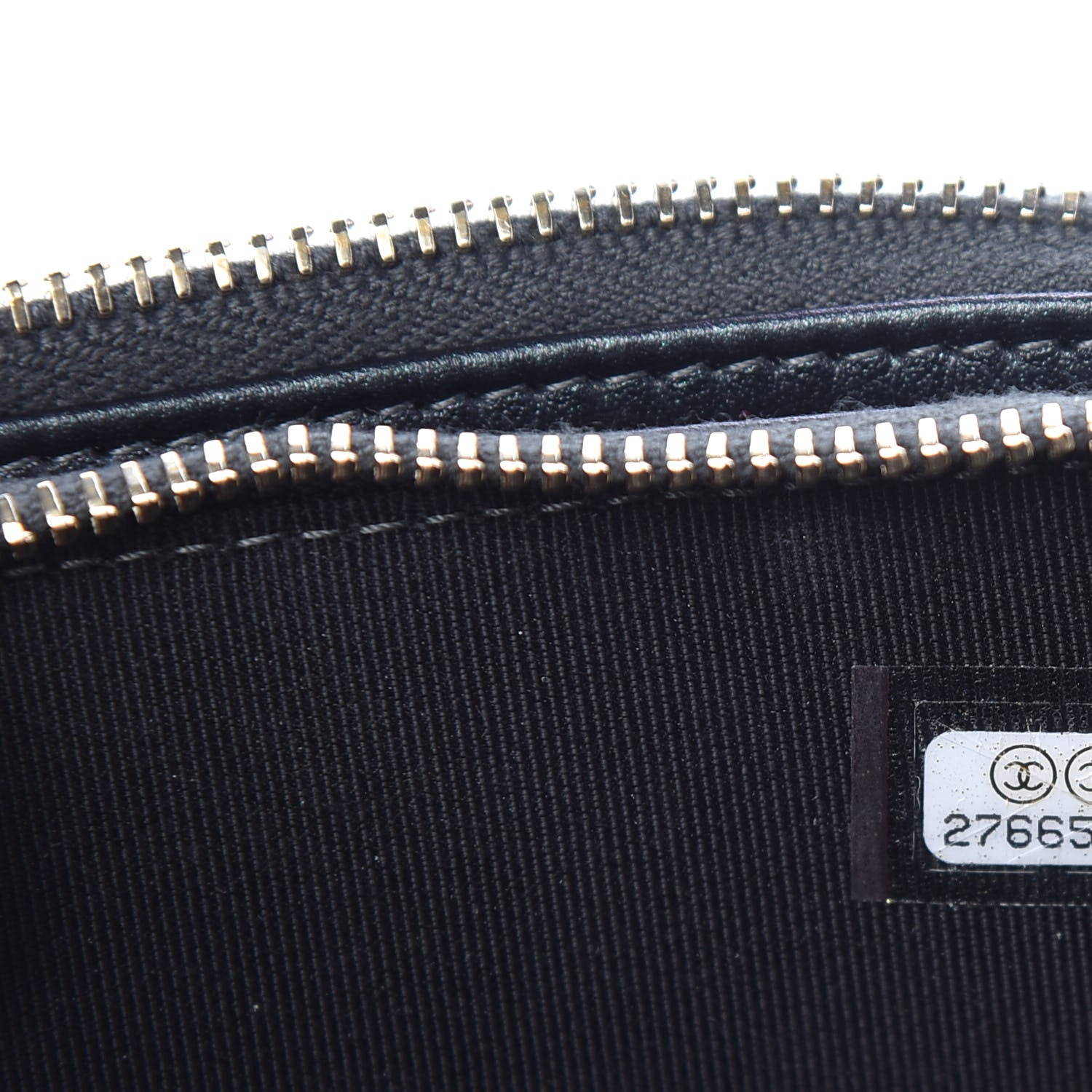 Chanel Iridescent Caviar Quilted Small Clutch With Chain Black 7 of 10