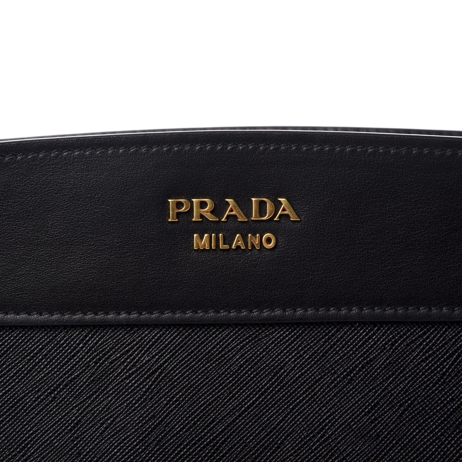 Prada Saffiano City Calfskin Esplanade Crossbody Bag Black 8 of 8