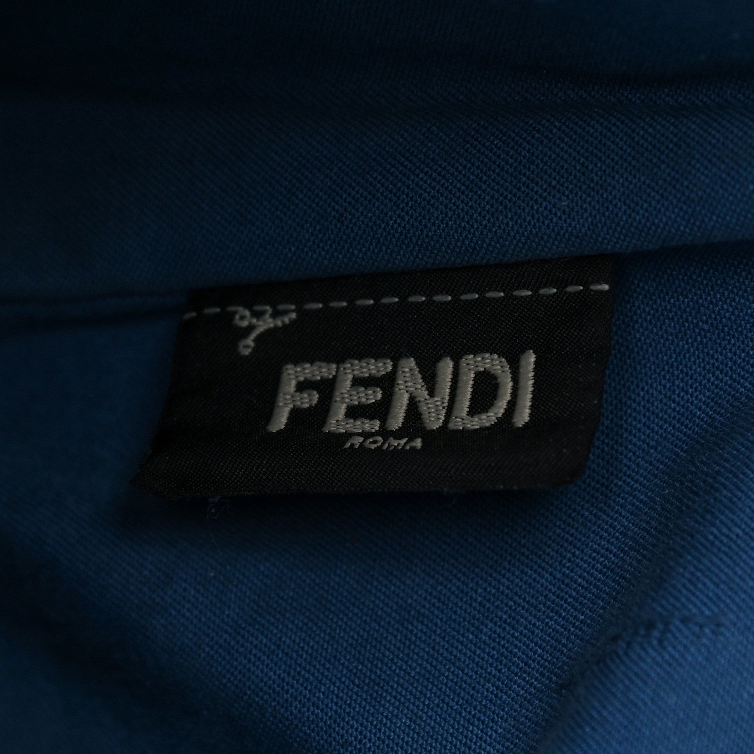 Fendi Vitello Elite Cuoio Monster Buggies Medium Roll Tote Black Multicolor Blue Cobalto 7 of 31