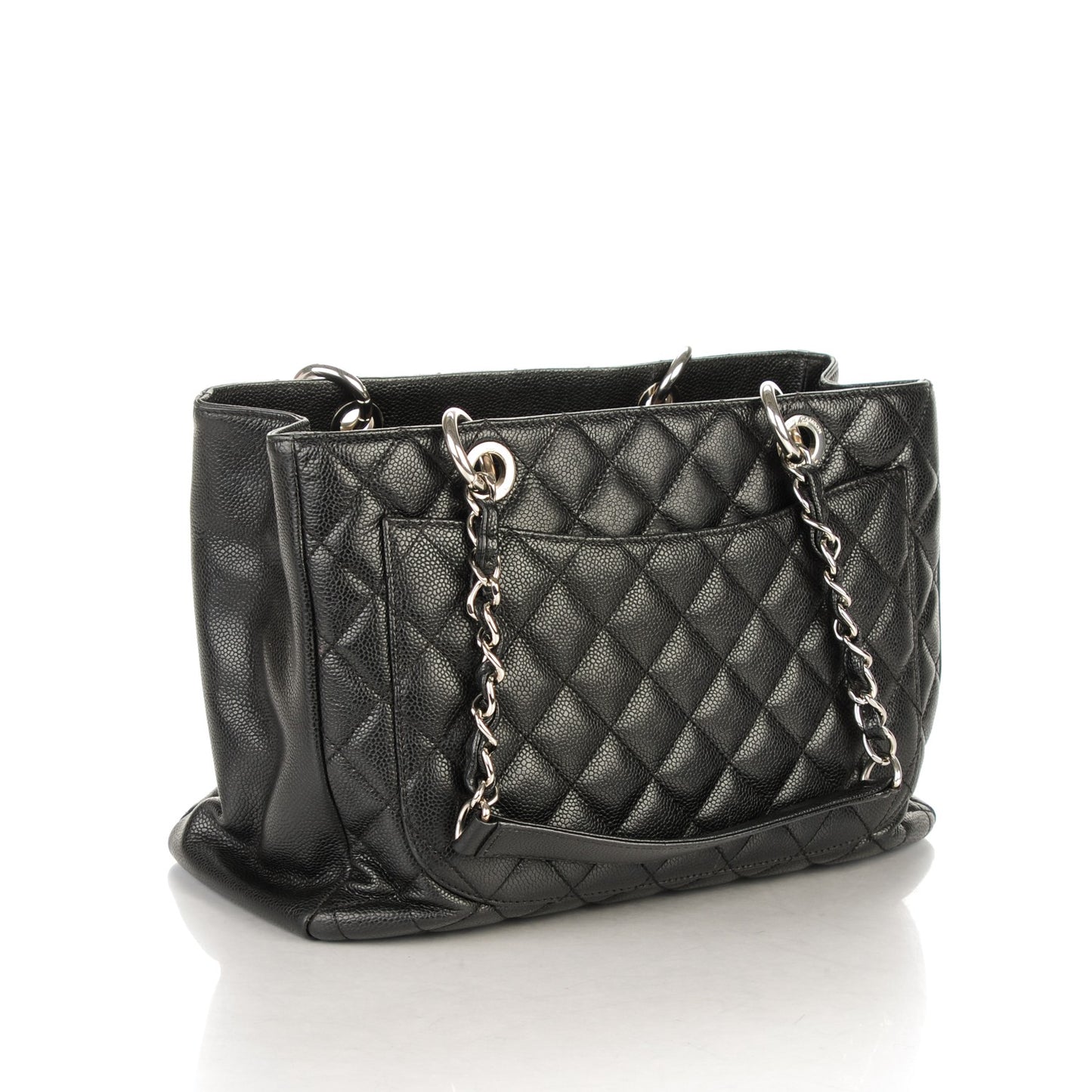 Caviar Quilted Grand Shopping Tote GST Black