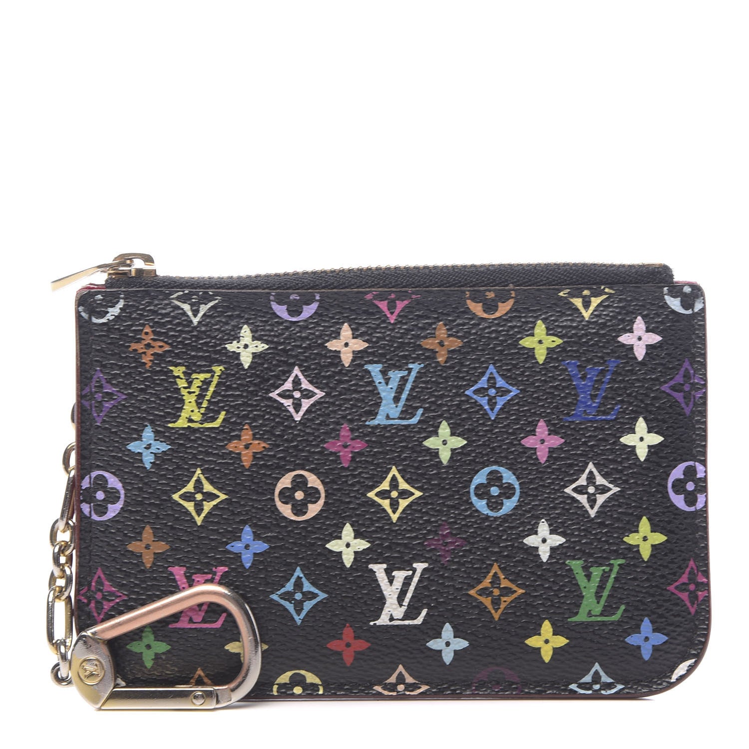 Louis Vuitton Monogram Multicolor Key Pouch Black Grenade 1 of 6