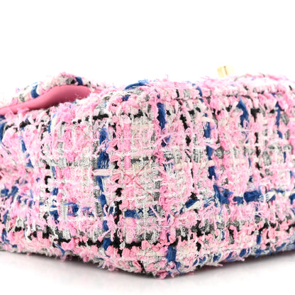Chanel Tweed Quilted Mini Rectangular Flap Pink Multicolor 9 of 11