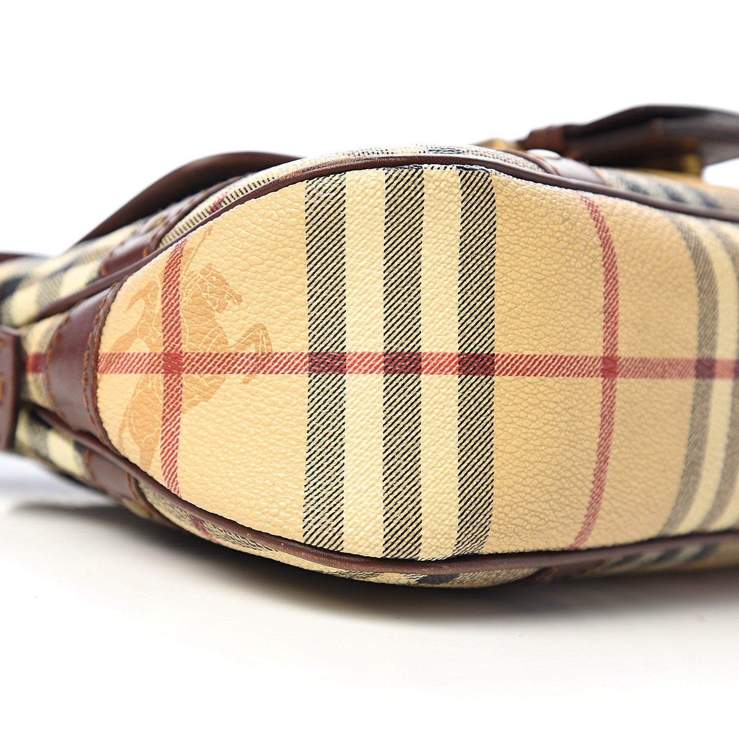 Burberry Haymarket Check Buckle Satchel Brown 9 of 12
