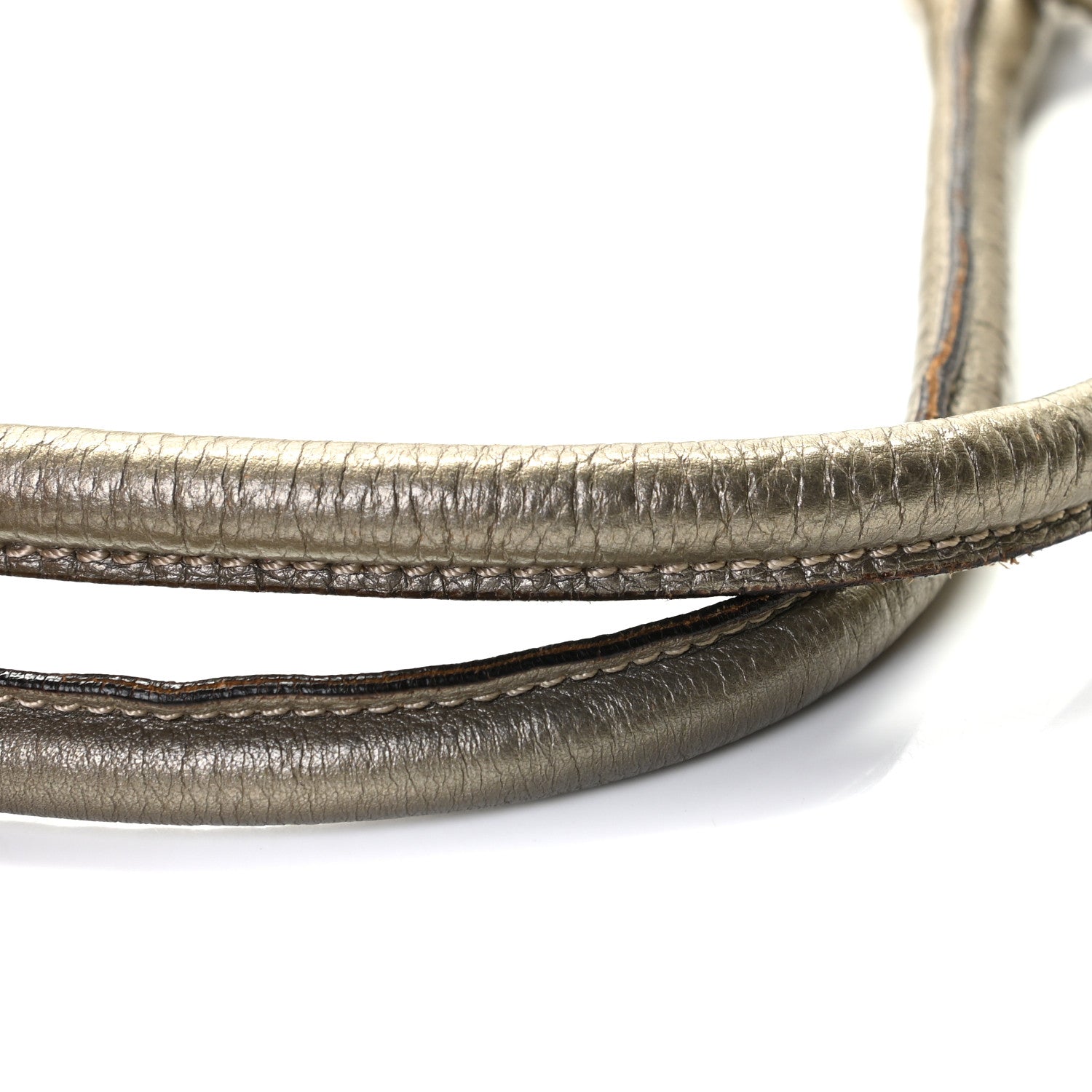 Fendi Zucchino Vachetta Shoulder Bag Caffe Argilla Canna di Fucile 9 of 15