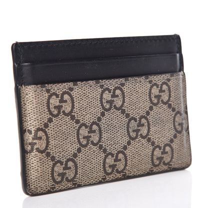 Gucci GG Supreme Monogram Kingsnake Card Holder Beige Black 4 of 8