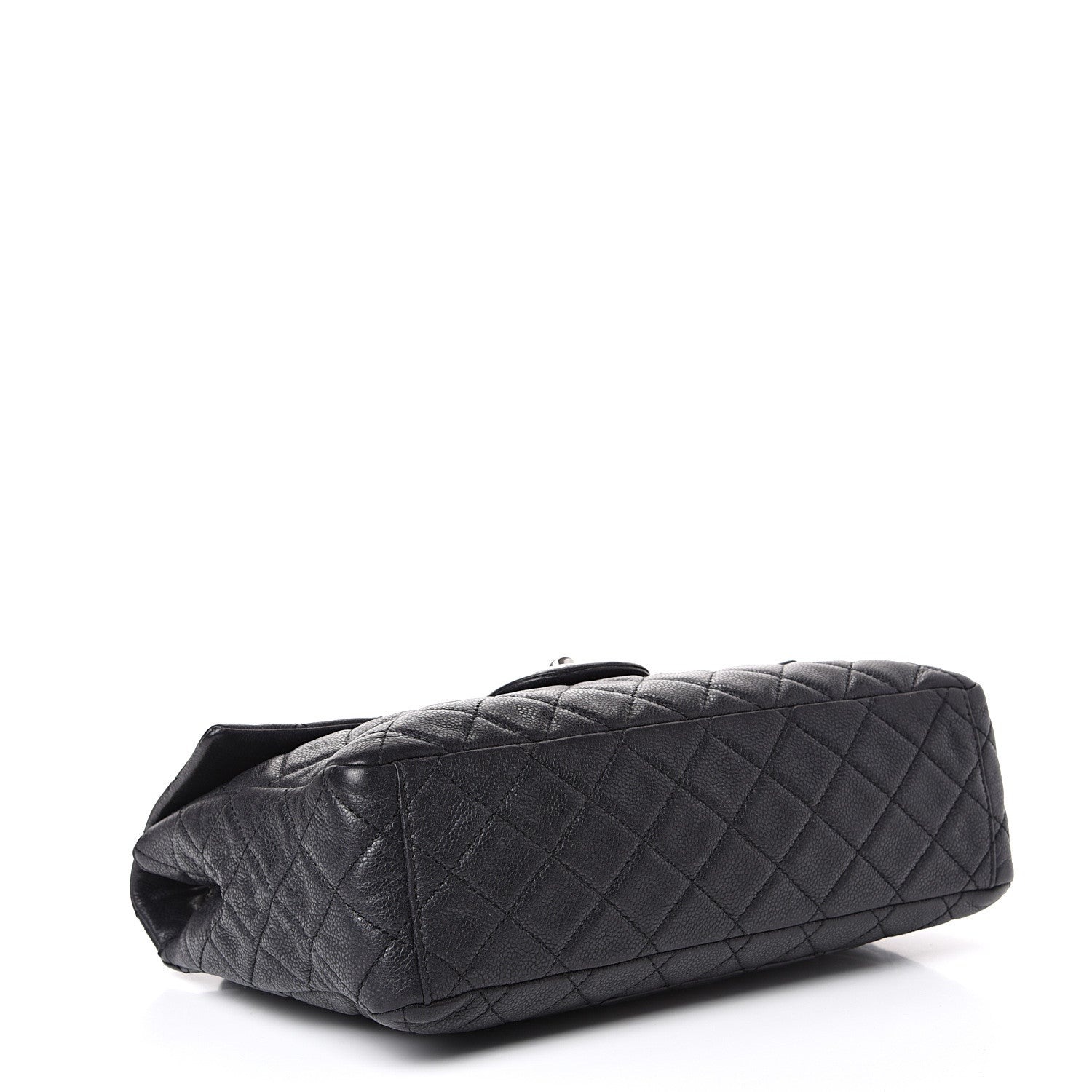 Chanel Washed Caviar Quilted Maxi Single Flap Black 3 of 12