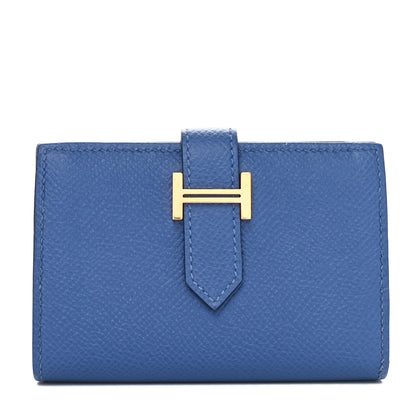 Hermes Epsom Mini Bearn Wallet Bleu Brighton 1 of 11