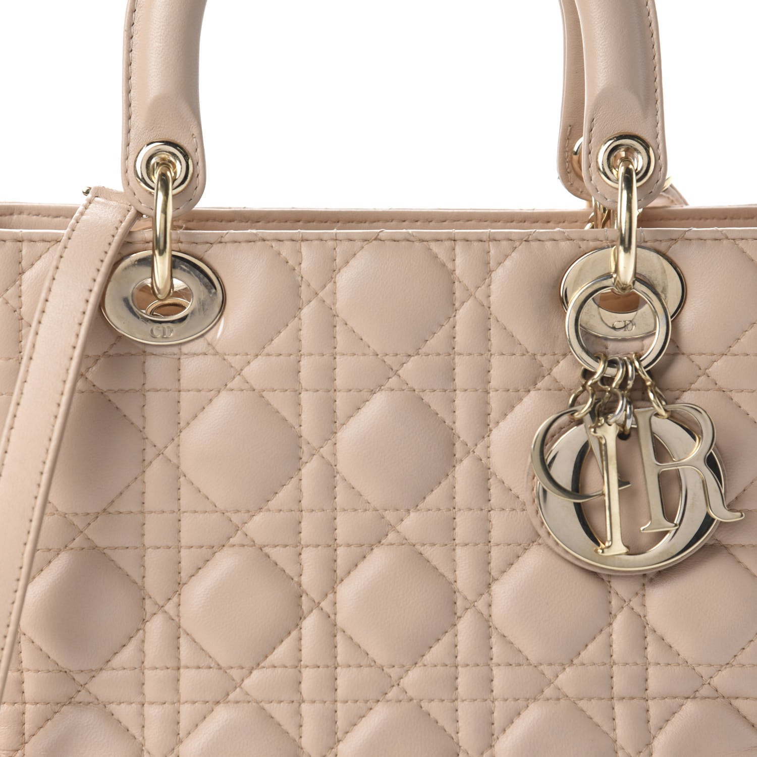 Christian Dior Lambskin Cannage Medium Lady Dior Light Pink 10 of 10