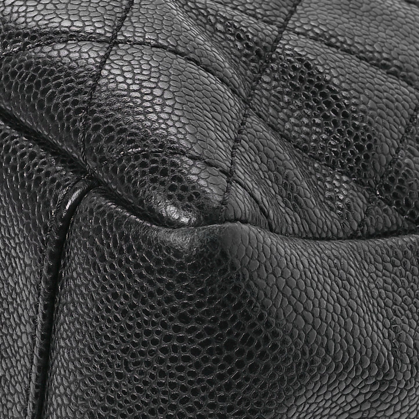 Caviar Quilted Grand Shopping Tote GST Black