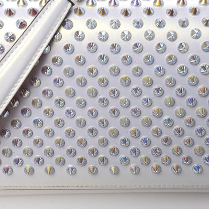 Christian Louboutin Metallic Calfskin Spikes Multimetal Paloma Clutch White 10 of 10