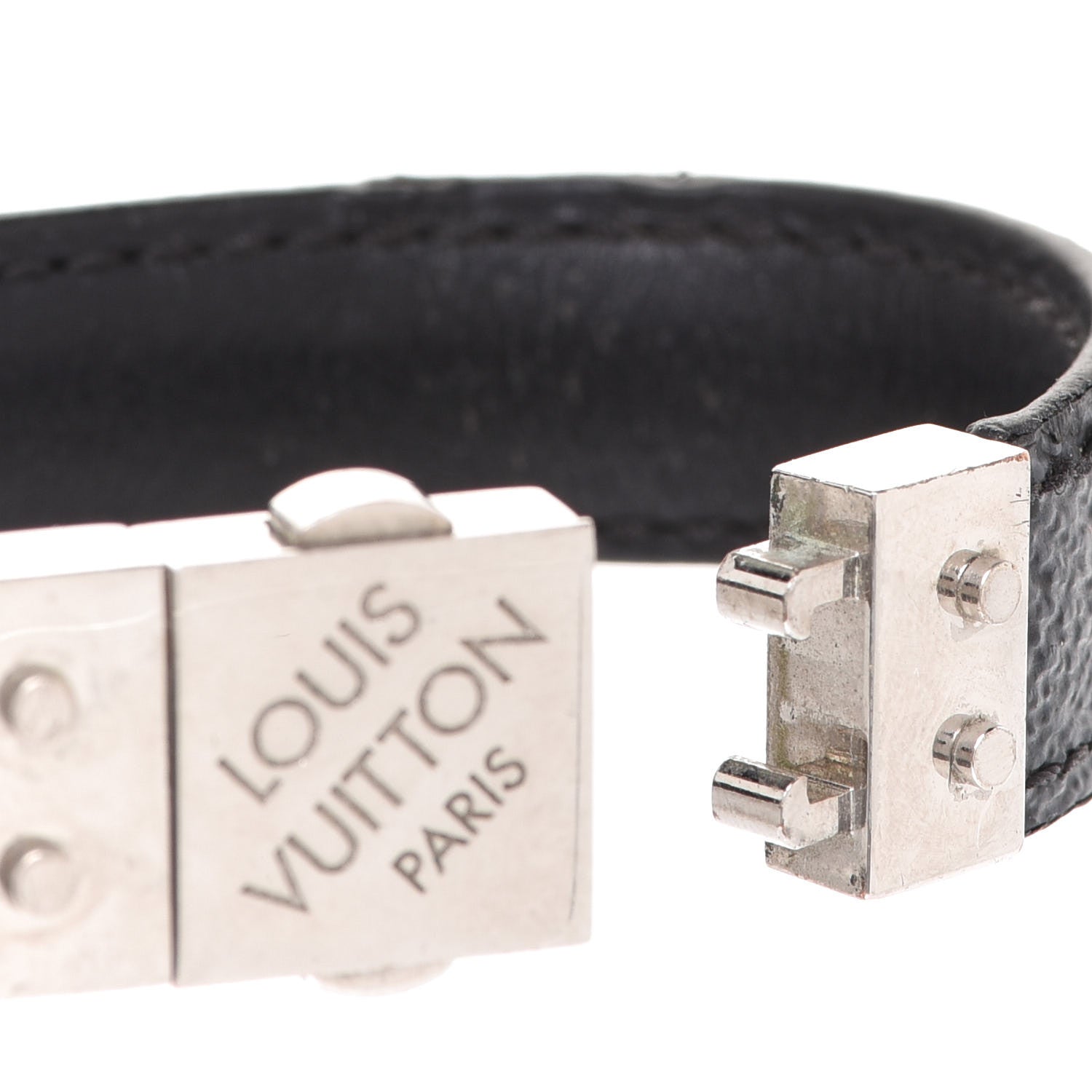 Louis Vuitton Damier Graphite Check It Reversible Bracelet 21 4 of 4