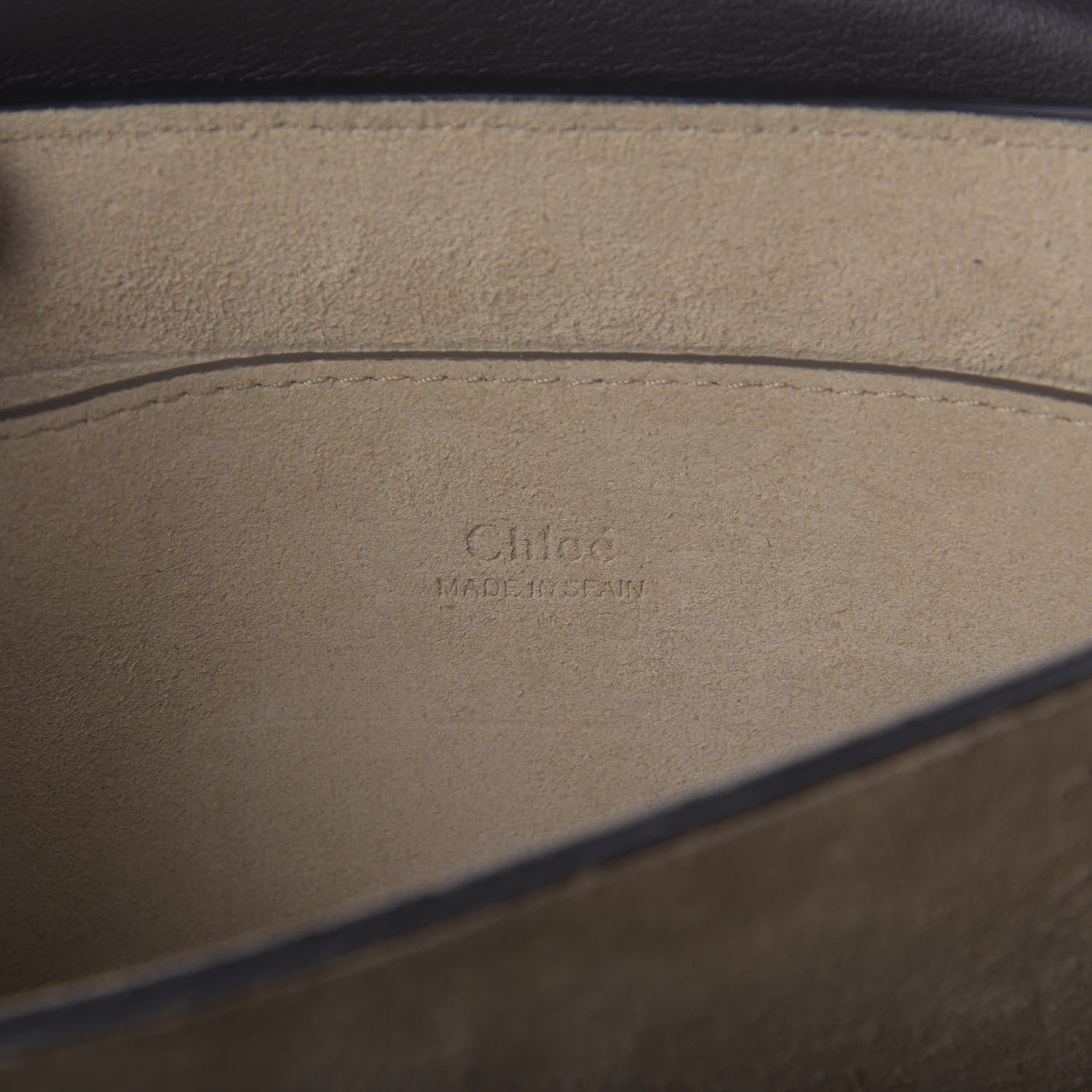 Chloe Suede Calfskin Small Faye Shoulder Bag Carbon Grey 8 of 9