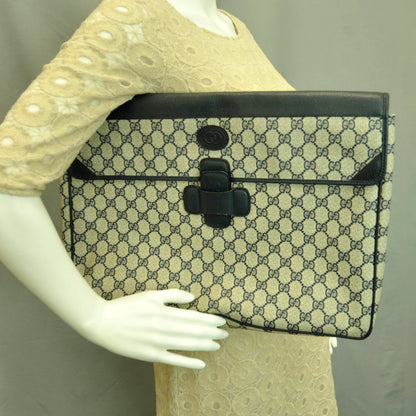 Gucci Monogram Portfolio Document Holder Navy 2 of 13