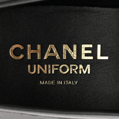 Chanel Lambskin Mens Stitched CC Loafers 42 Black 8 of 9